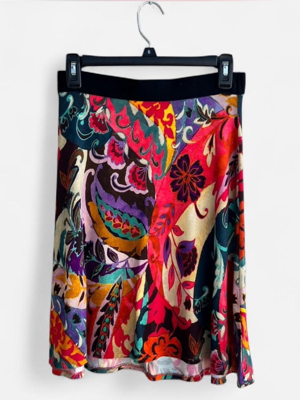 Aldomartins for Anthropologie Bold Vibrant Y2K Inspired Circle Skirt Boho Flowy